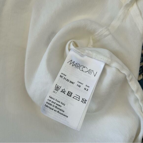 Marc Cain Utility Linen blend Jacket in off-white - Picture 11 of 13